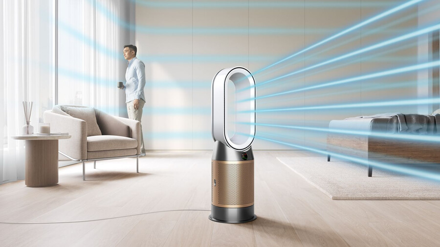 dyson luftreiniger hotcool hp2 denox luftreiniger-heizlüfter weißgold