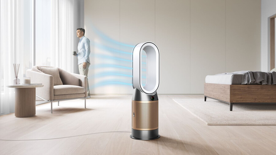 dyson luftreiniger hotcool hp2 denox luftreiniger-heizlüfter weißgold
