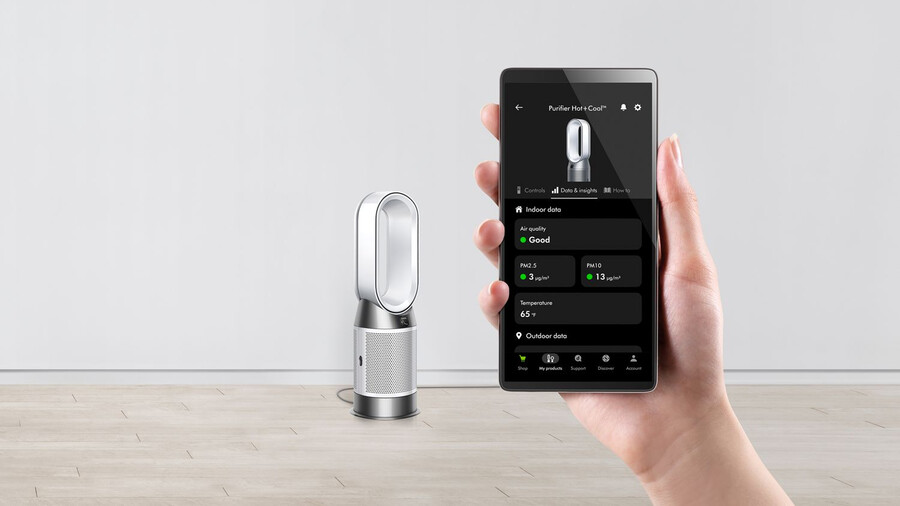 dyson luftreiniger hotcool hp1 luftreiniger-heizlüfter weiß