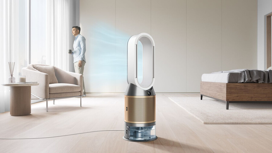 dyson luftbefeuchter und luftreiniger mit luftreinigung und kühlfunktion ph2 de-nox weißgold