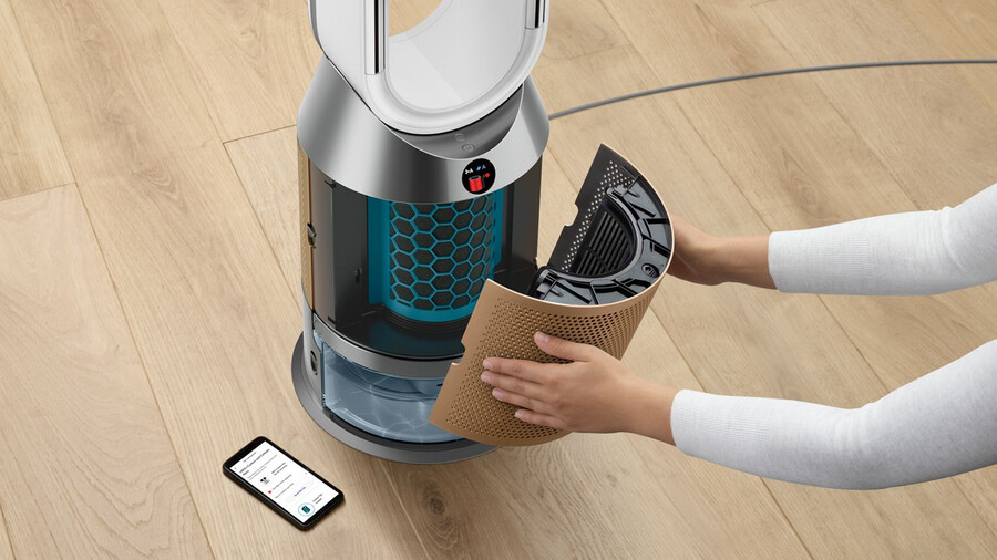 dyson luftbefeuchter und luftreiniger mit luftreinigung und kühlfunktion ph2 de-nox weißgold