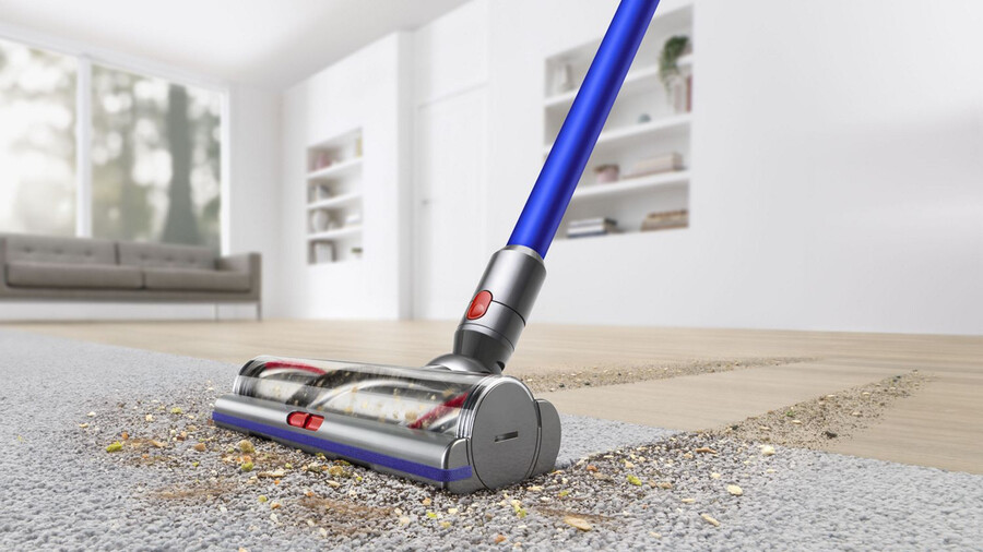 dyson v11 advanced staubsauger in nickel und lila
