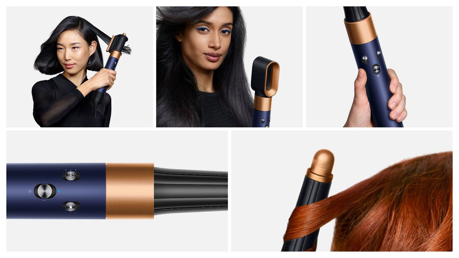 dyson airwrap id multi-styler und haartrockner - glattwellig preußischblaureiches kupfer