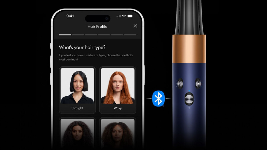 dyson airwrap id multi-styler und haartrockner - glattwellig preußischblaureiches kupfer