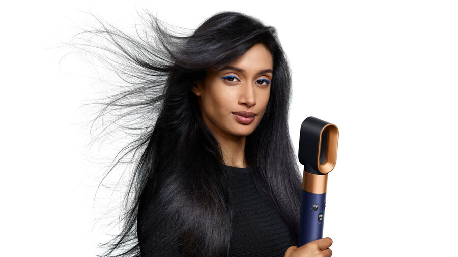 dyson airwrap id multi-styler und haartrockner - glattwellig preußischblaureiches kupfer