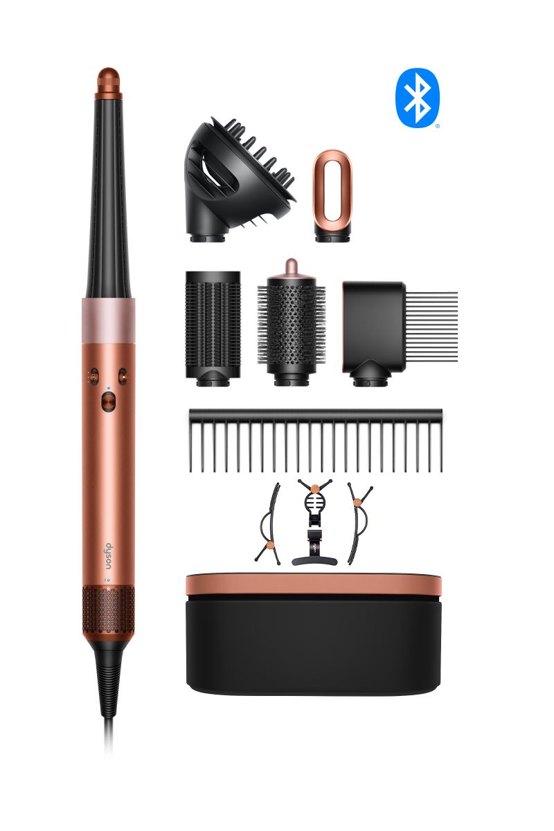 dyson airwrap id multi-styler und haartrockner mit diffusor amber silk