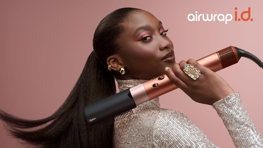 dyson airwrap id multi-styler und haartrockner mit diffusor amber silk