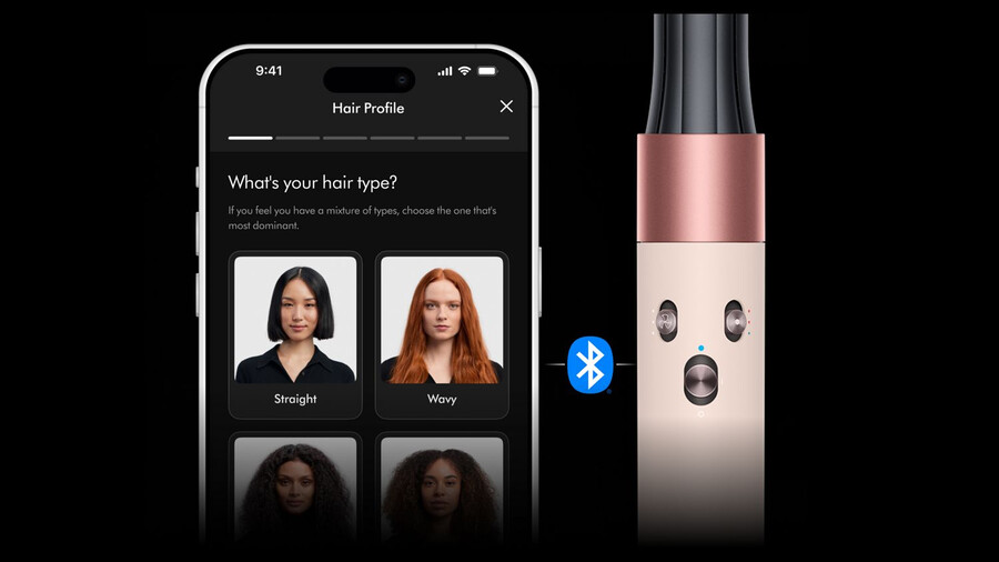 dyson airwrap id multi-styler und haartrockner mit diffusor amber silk