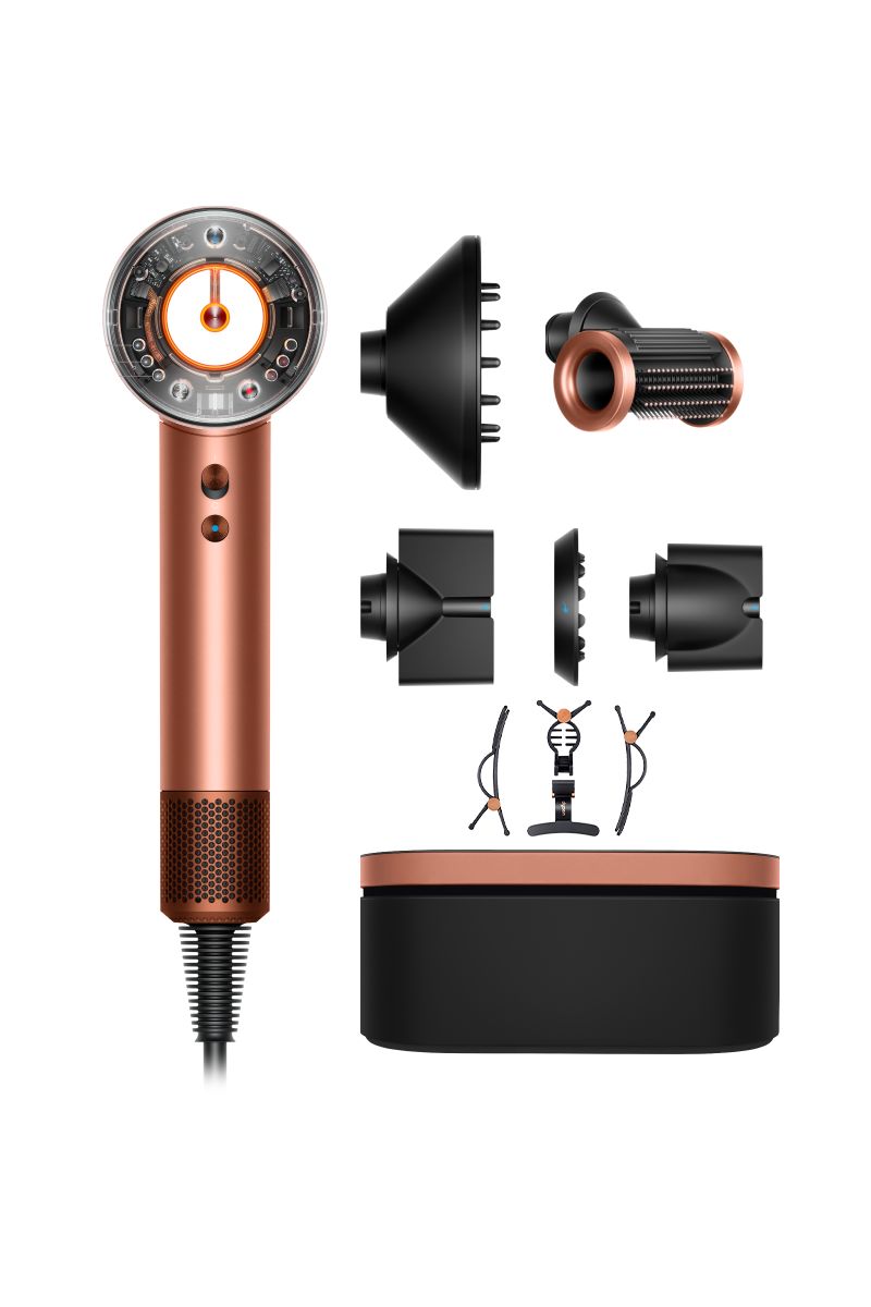 dyson supersonic nural haartrockner – glattwellig amber silk