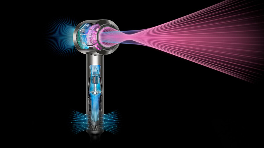 dyson supersonic haartrockner - glattwellig preußischblaukupferrot
