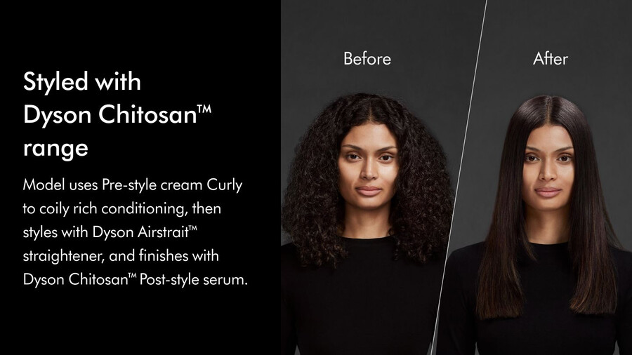 dyson chitosan pre-style creme – reichhaltige pflege für lockiges bis krauses haar