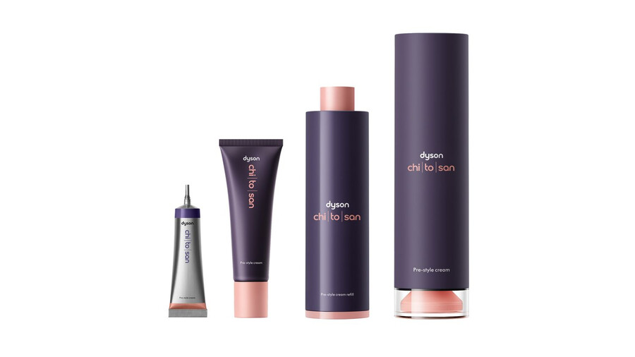 dyson chitosan pre-style creme für glattes bis welliges haar – leichte pflege in reisegröße